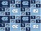 Sykel Enterprises-University of North Carolina Cotton Fabric-UNC Tar Heels Geometric Cotton Quilting Fabric